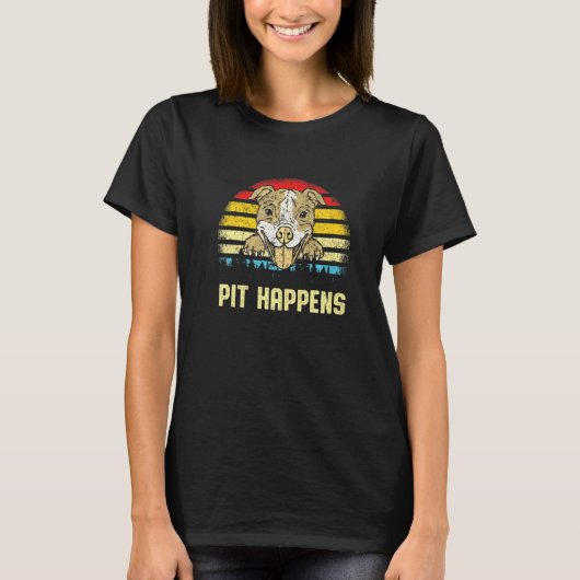 Pun Pit Gebeurt Bull Dog Pitbull T-shirt (Voorkant)
