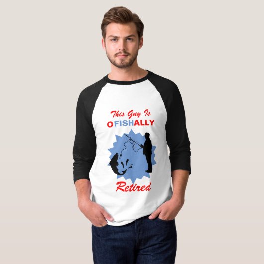 Pun retirement O-Fish-Ally in ruste Fisherman Funn T-shirt (Voorkant volledig)