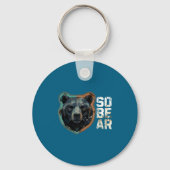 Pun Sober Bear SoBear Recovery Sobriety Laugh Sleutelhanger (Voorkant)