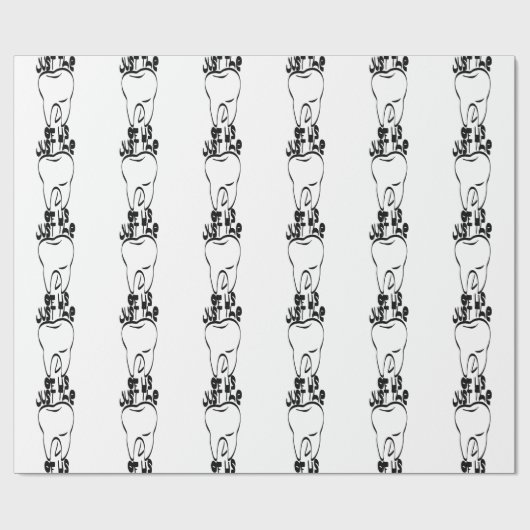 pun tand cadeaupapier (Vlak)