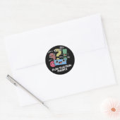 Pun-tuation Marks Funny Punctuation Pun Dark BG Ronde Sticker (Envelop)
