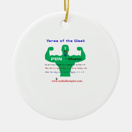 PUN - versiering Keramisch Ornament (Voorkant)