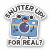 Pun voor echte fotografie sticker (Voorkant)
