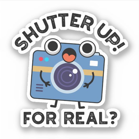 Pun voor echte fotografie sticker (Voorkant)