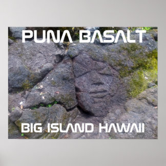 PUNA BASALT BIG ISLAND HAWAÏ POSTER
