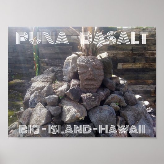 PUNA BASALT BIG ISLAND HAWAÏ POSTER (Voorkant)