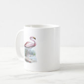 Puna Flamingo Illustratie Koffiemok (Voorkant links)