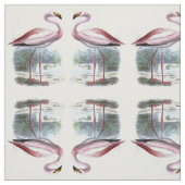 Puna Flamingo Illustratie Stof (Swatch)