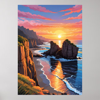 Punakaiki Pannenkoekrotsen Poster