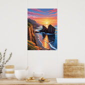 Punakaiki Pannenkoekrotsen Poster (Keuken)