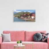 Punakha Dzong - Bhutan Canvas Afdruk (Insitu (Woonkamer))