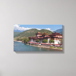 Punakha Dzong - Bhutan Canvas Afdruk