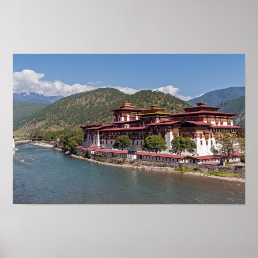 Punakha Dzong in Bhutan Poster (Voorkant)