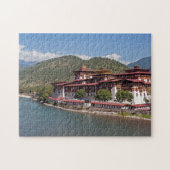 Punakha Dzong klooster - Bhutan, Azië Legpuzzel (Horizontaal)