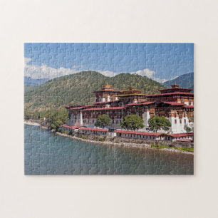 Punakha Dzong klooster - Bhutan, Azië Legpuzzel