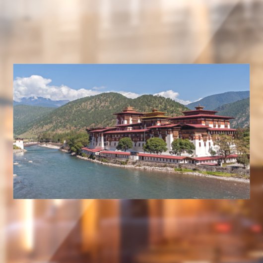 Punakha Dzong klooster - Bhutan, Azië Raamsticker (Vel 2)