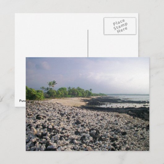 Punaluʻu Black Sand Beach Hawaii Big Island Briefkaart (Voorkant / Achterkant)