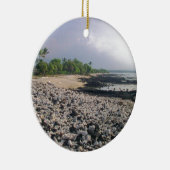 Punaluʻu Black Sand Beach Hawaii Big Island Keramisch Ornament (Rechts)