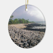 Punaluʻu Black Sand Beach Hawaii Big Island Keramisch Ornament (Links)