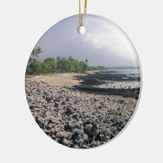 Punaluʻu Black Sand Beach Hawaii Big Island Keramisch Ornament (Links)