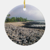 Punaluʻu Black Sand Beach Hawaii Big Island Keramisch Ornament (Achterkant)