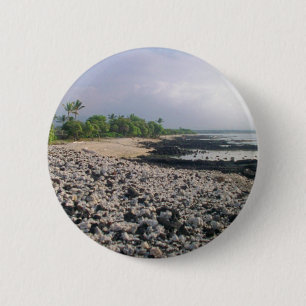 Punaluʻu Black Sand Beach Hawaii Big Island Ronde Button 5,7 Cm