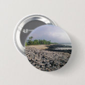 Punaluʻu Black Sand Beach Hawaii Big Island Ronde Button 5,7 Cm (Voorkant /achterkant)
