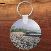 Punaluʻu Black Sand Beach Hawaii Big Island Sleutelhanger (Voorkant)