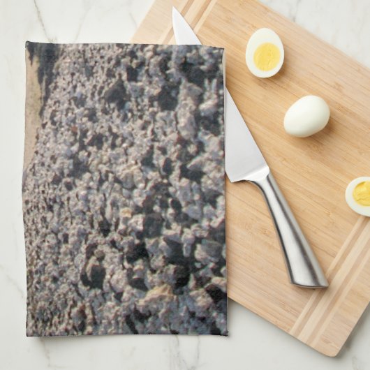 Punaluʻu Black Sand Beach Hawaii Big Island Theedoek (Quarter Fold)