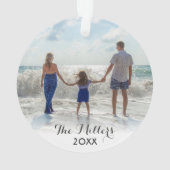 Punalu'u Beach Hawaii 2 Foto + reisjaar Ornament (achterkant)