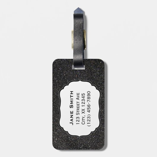 Punalu'u Black Sand Beach Hawaii Bagagelabel (Achterkant verticaal)