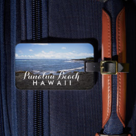Punalu'u Black Sand Beach Hawaii Bagagelabel