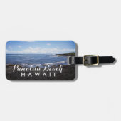 Punalu'u Black Sand Beach Hawaii Bagagelabel (Voorkant horizontaal)