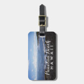 Punalu'u Black Sand Beach Hawaii Bagagelabel (Voorkant verticaal)