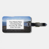 Punalu'u Black Sand Beach Hawaii Bagagelabel (Achterkant horizontaal)