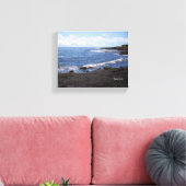Punalu'u Black Sand Beach Hawaii Canvas Afdruk (Insitu (Woonkamer))