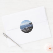 Punalu'u Black Sand Beach Hawaii Digital Oil Paint Ronde Sticker (Envelop)