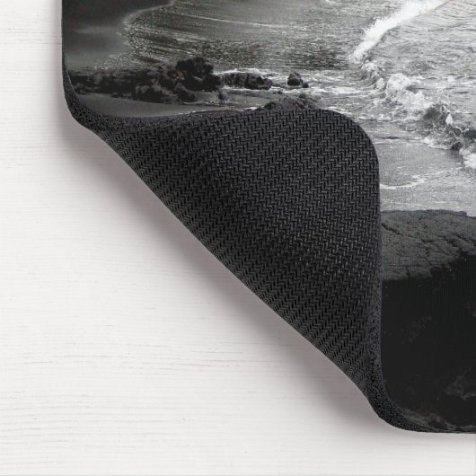 Punalu'u, Black Sand Beach, Hawaii mousepad Muismat (Hoek)