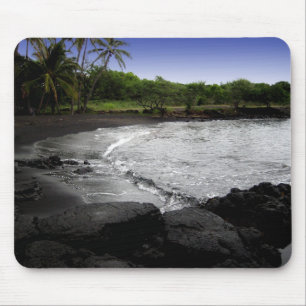 Punalu'u, Black Sand Beach, Hawaii mousepad Muismat