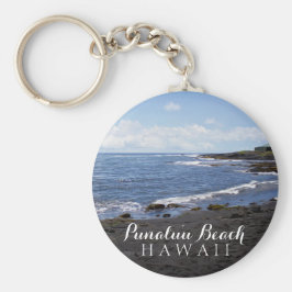 Punalu'u Black Sand Beach Hawaii Sleutelhanger