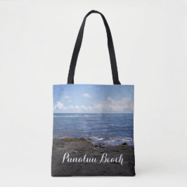 Punaluu Black Sand Beach Hawaii Tote Bag