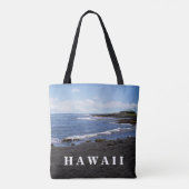 Punaluu Black Sand Beach Hawaii Tote Bag (Achterkant)