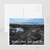 Punalu'u Black Sand Beach, HI Briefkaart (Voorkant / Achterkant)