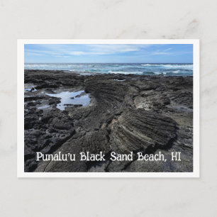 Punalu'u Black Sand Beach, HI Briefkaart