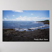 Punalu'u Black Sand Beach Poster (Voorkant)