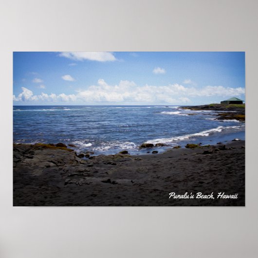Punalu'u Black Sand Beach Poster (Voorkant)