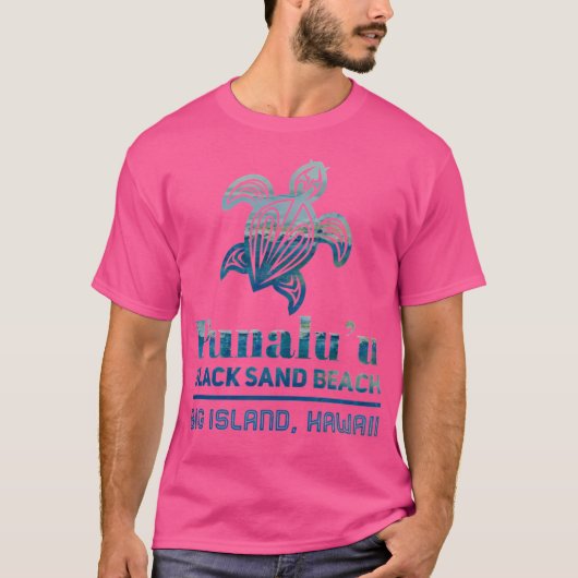 Punaluu Black Sand Beach Turtle T-shirt (Voorkant)