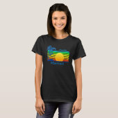 Punaluu Hawaii Retro Tropical Beach Sunset T-shirt (Voorkant volledig)
