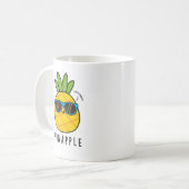 Punapple Funny Fruit Pineapple Pun Koffiemok (Voorkant links)