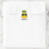 Punapple Funny Fruit Pineapple Pun Ronde Sticker (Tas)